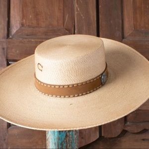 Charlie 1 Horse Hat Vaquera palm straw cowboy size Medium